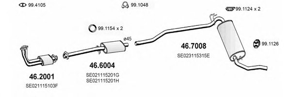 ASSO ART2333 Exhaust System